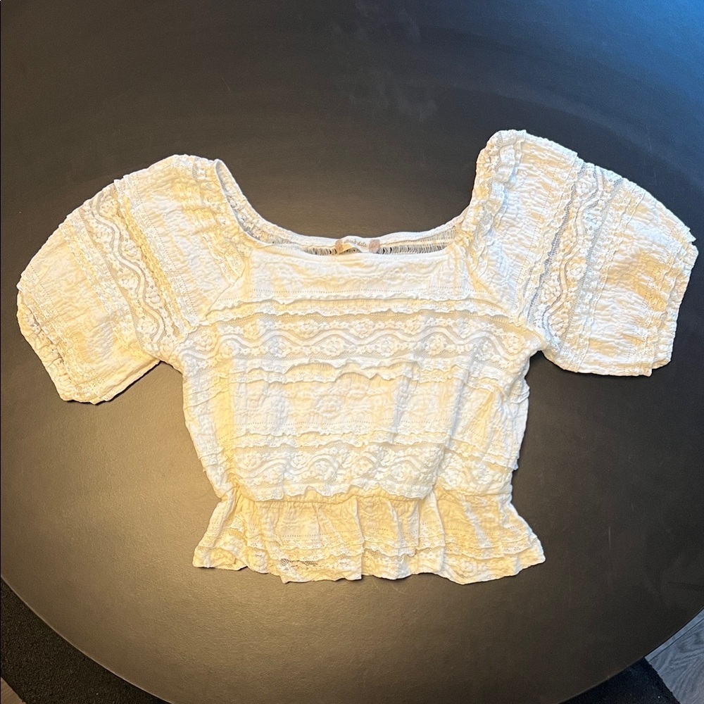 Altar'd State Cream Lace Blouse